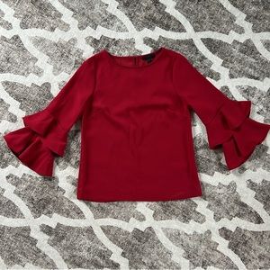 [SOLD] JCrew top. Flared Tiered Sleeves